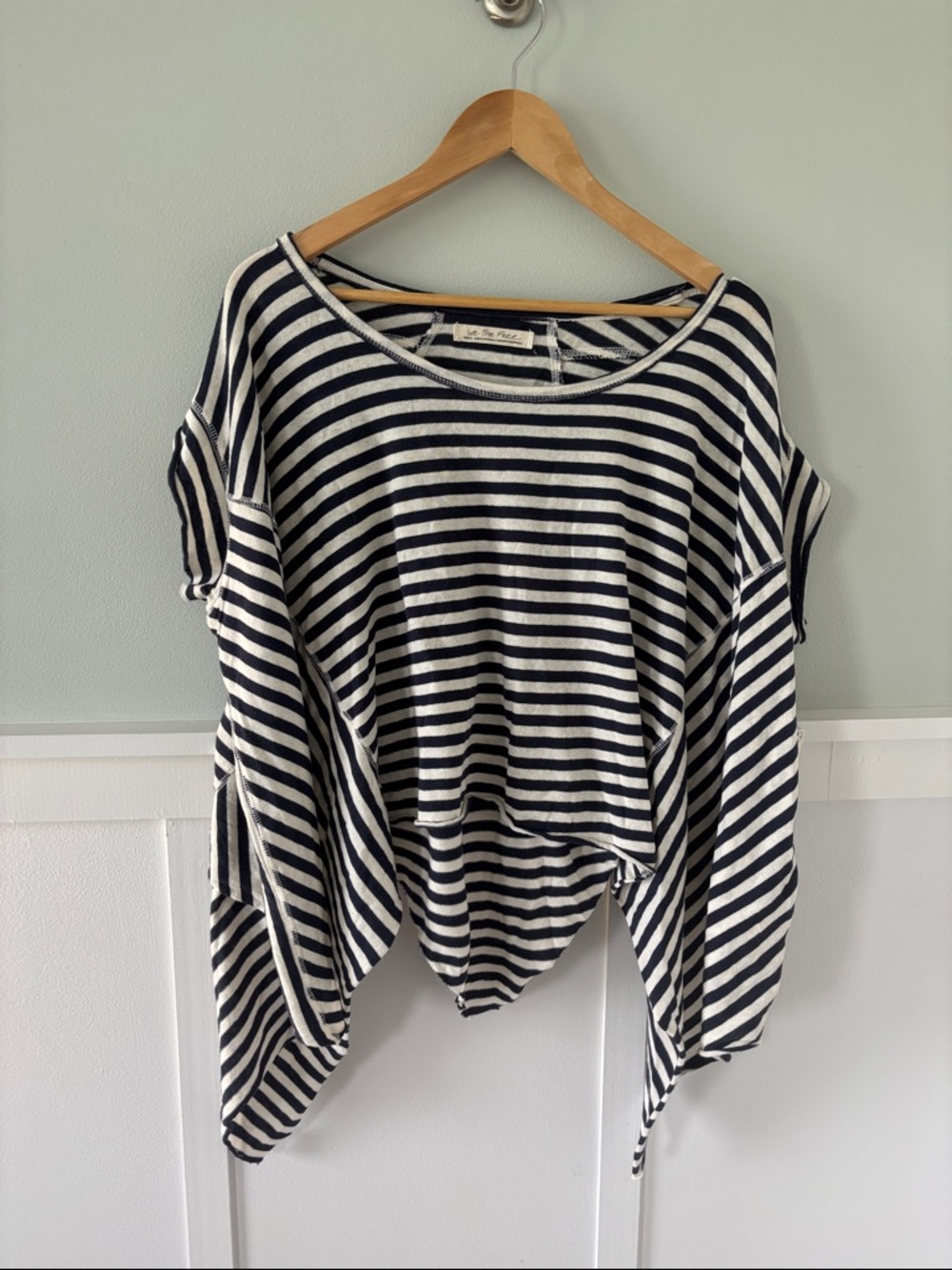 We the Free Striped Knit Top - Blue & White